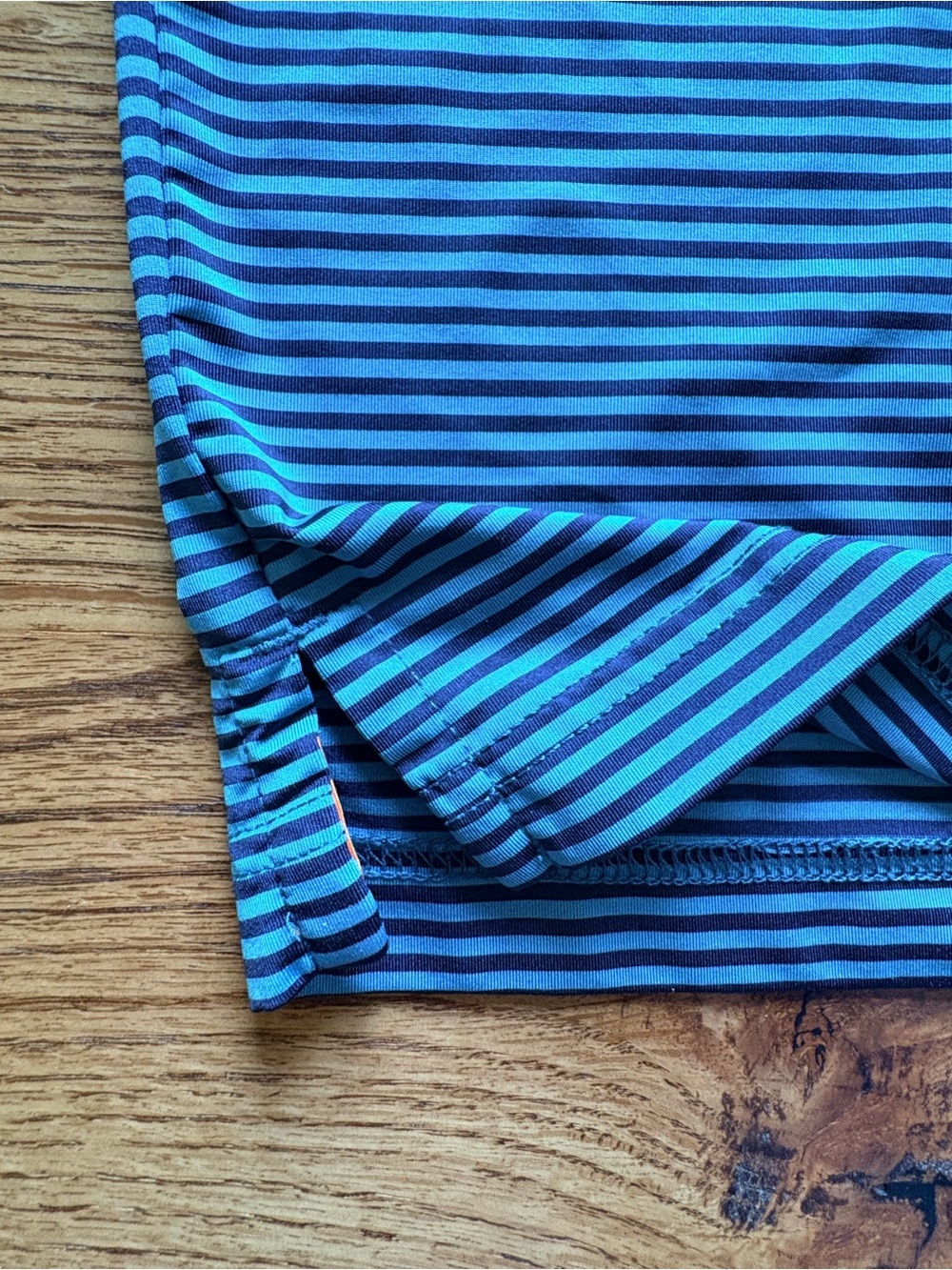 Maelreg Teal and Navy Performance Striped Polo- boys 14/16 - Picture 6 of 11